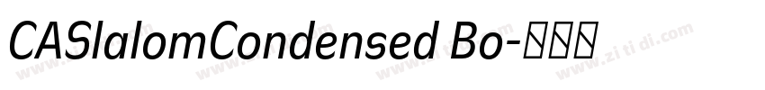 CASlalomCondensed Bo字体转换